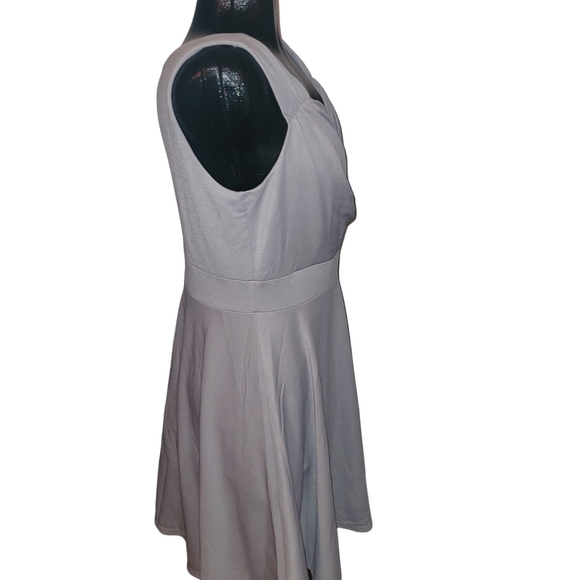 Grace Karin Sleeveless Faux Wrap A-line Grey Dress Sz.L - Picture 4 of 5